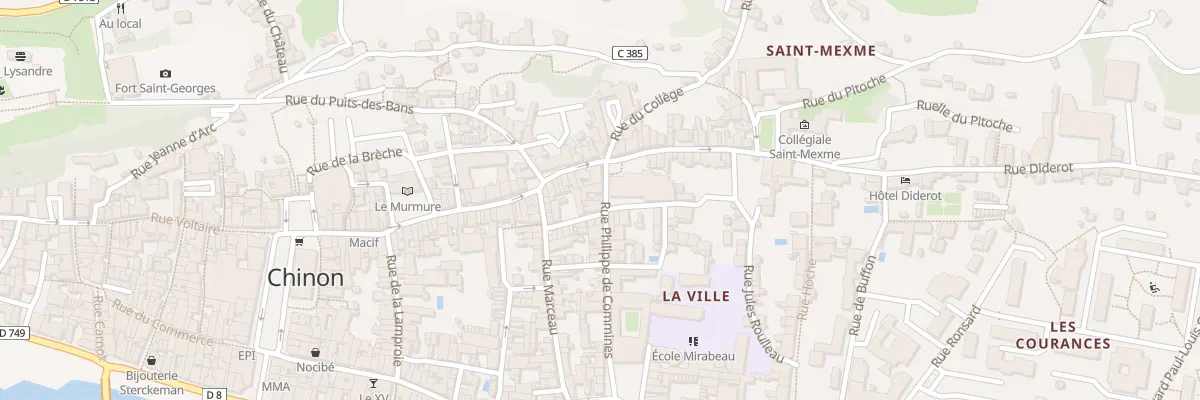 Plan du 34 Rue Philippe de Commines à Chinon