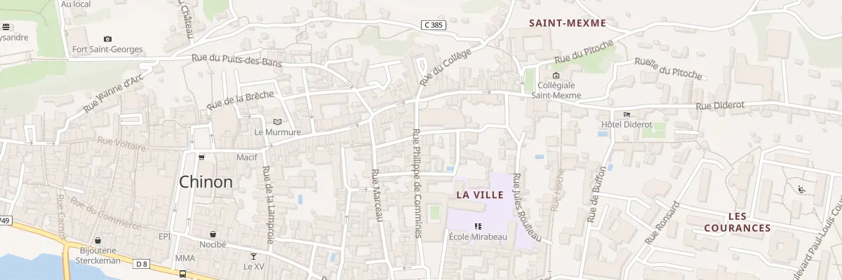 Plan du 15 Rue Philippe de Commines à Chinon