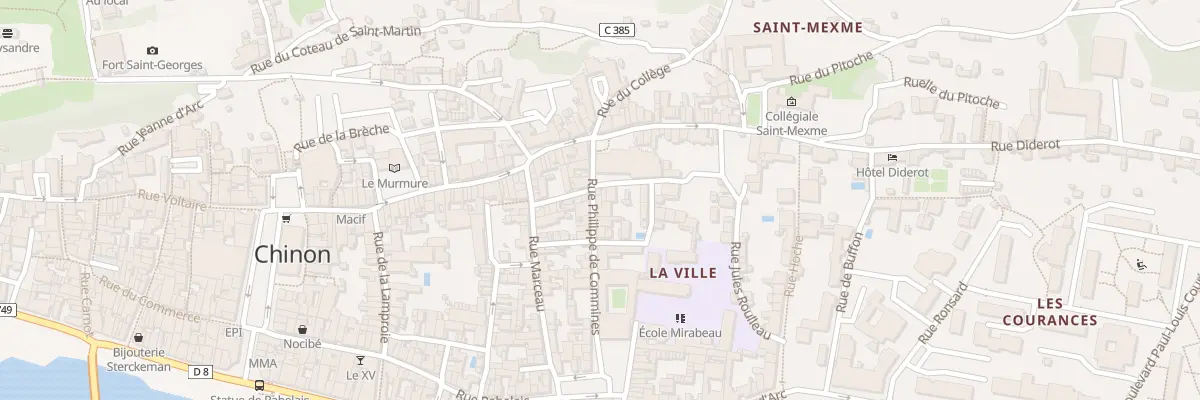 Plan du 11 Rue Philippe de Commines à Chinon