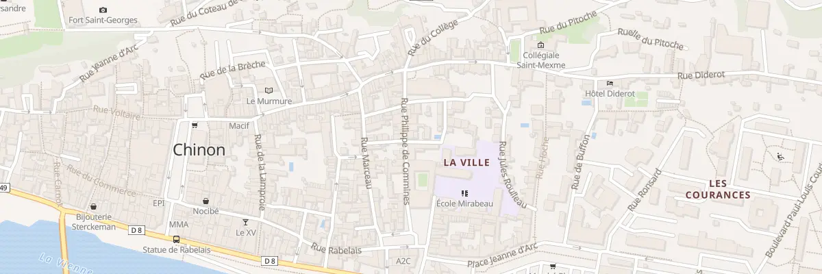Plan du 7 Rue Philippe de Commines à Chinon