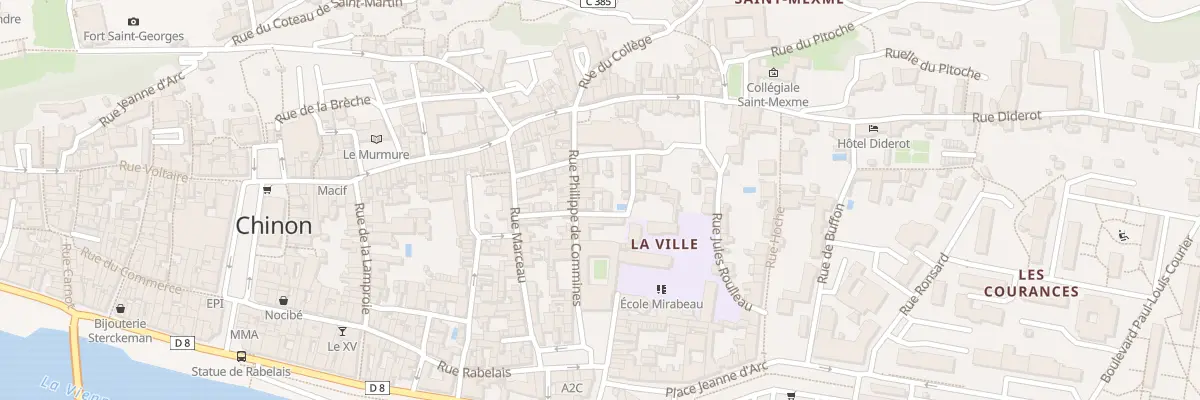 Plan du 9 Rue Philippe de Commines à Chinon