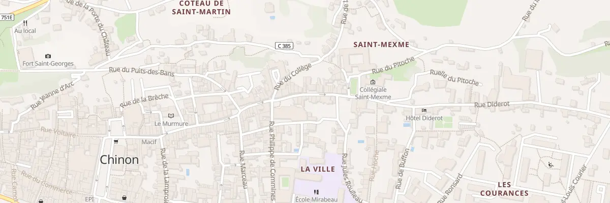 Plan du 101 Rue Jean Jacques Rousseau à Chinon