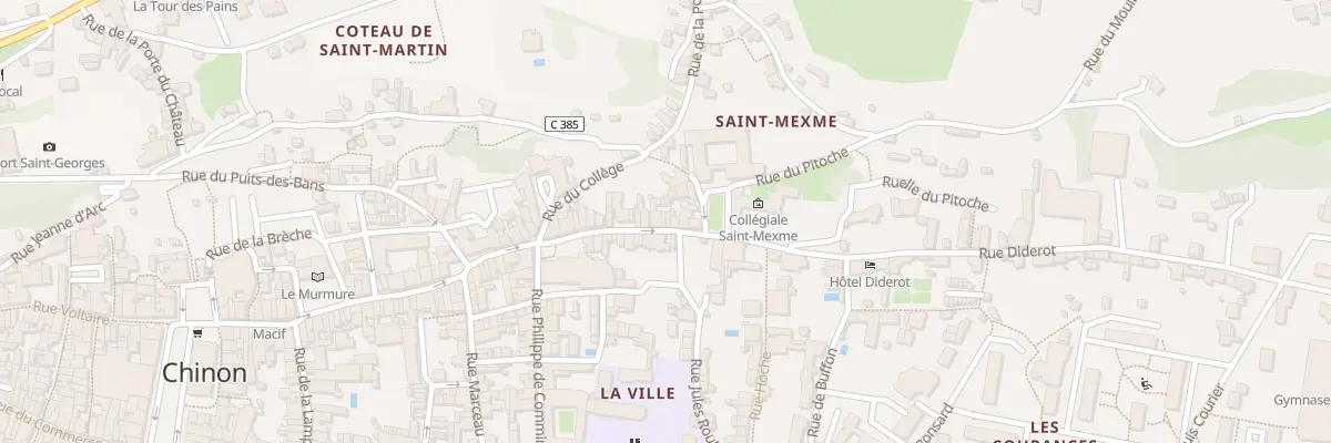 Plan du 90 Rue Jean Jacques Rousseau à Chinon