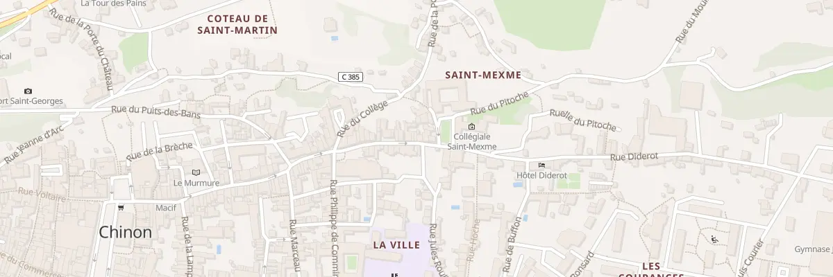 Plan du 92 Rue Jean Jacques Rousseau à Chinon