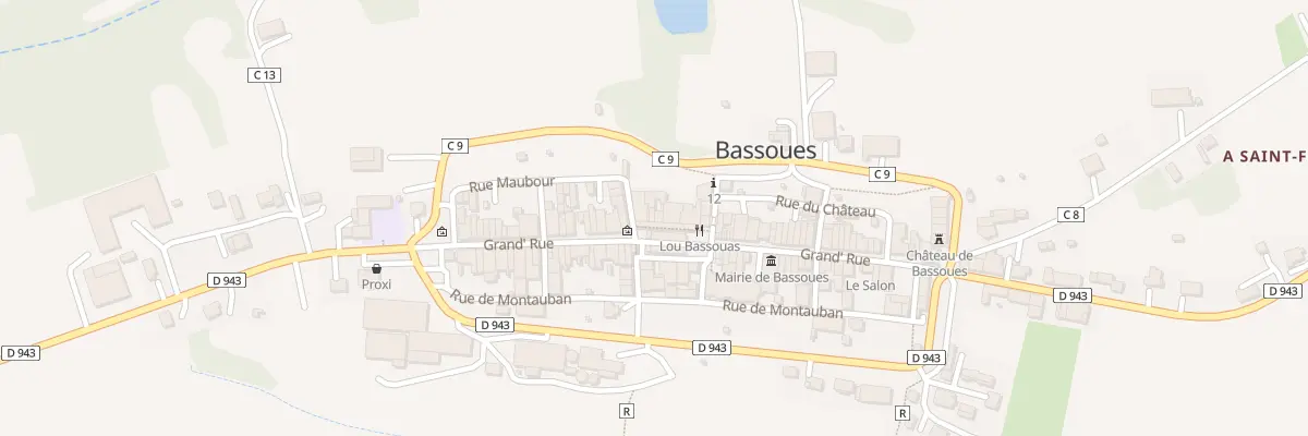 Plan du 72 Le Village à Bassoues