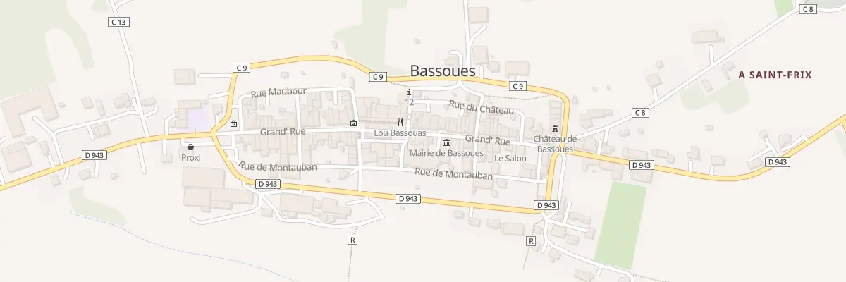 Plan du 4 Le Village à Bassoues
