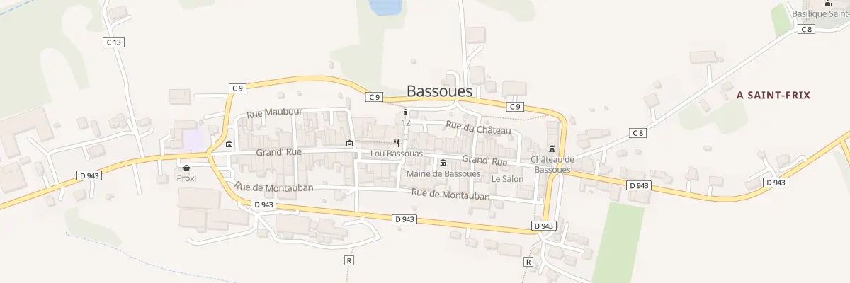 Plan du 85 Le Village à Bassoues