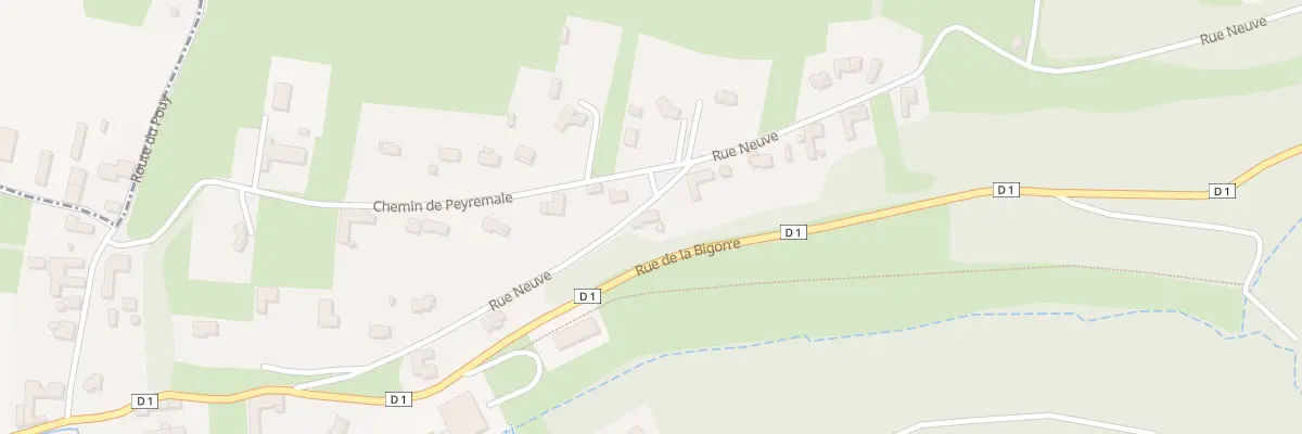 Plan du 12 Rue Neuve à Aubarède