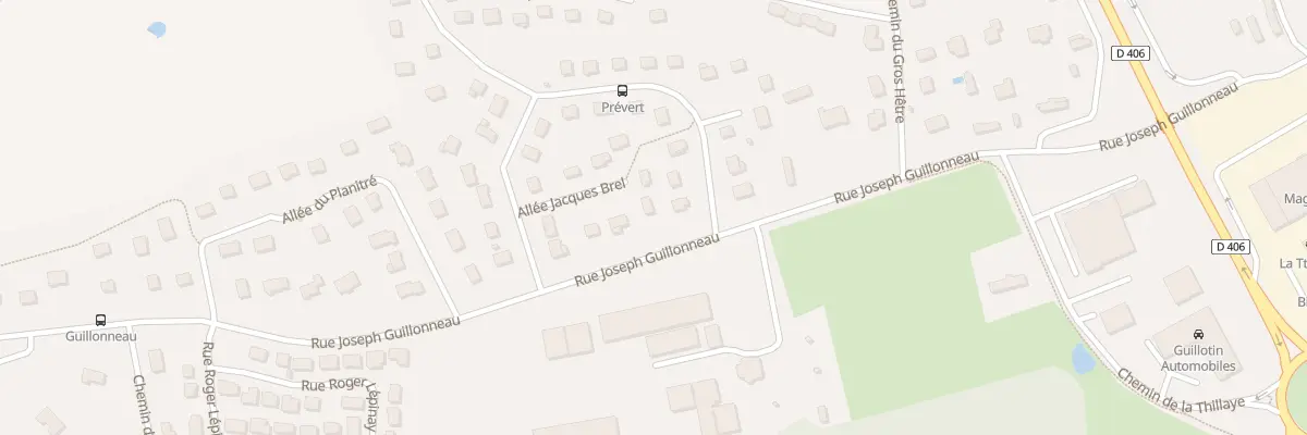 Plan du 6 All Jacques Brel à Lisieux