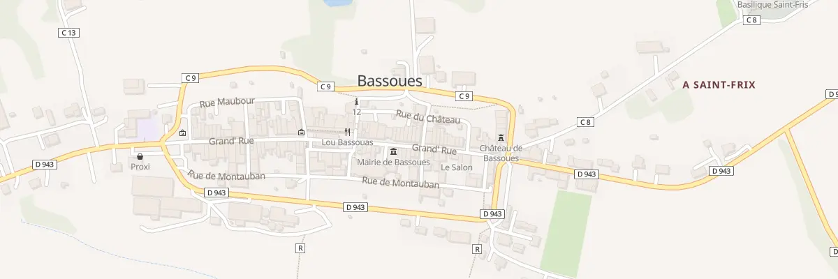 Plan du 92 Le Village à Bassoues