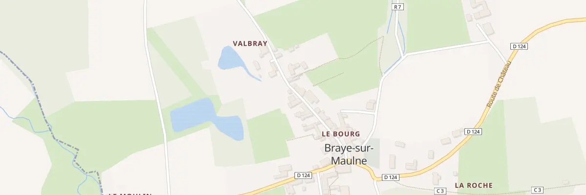 Plan du 64 Le Bourg à Braye-sur-Maulne