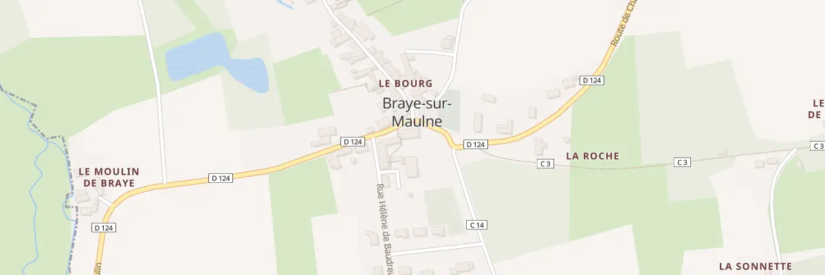 Plan du 74 Le Bourg à Braye-sur-Maulne