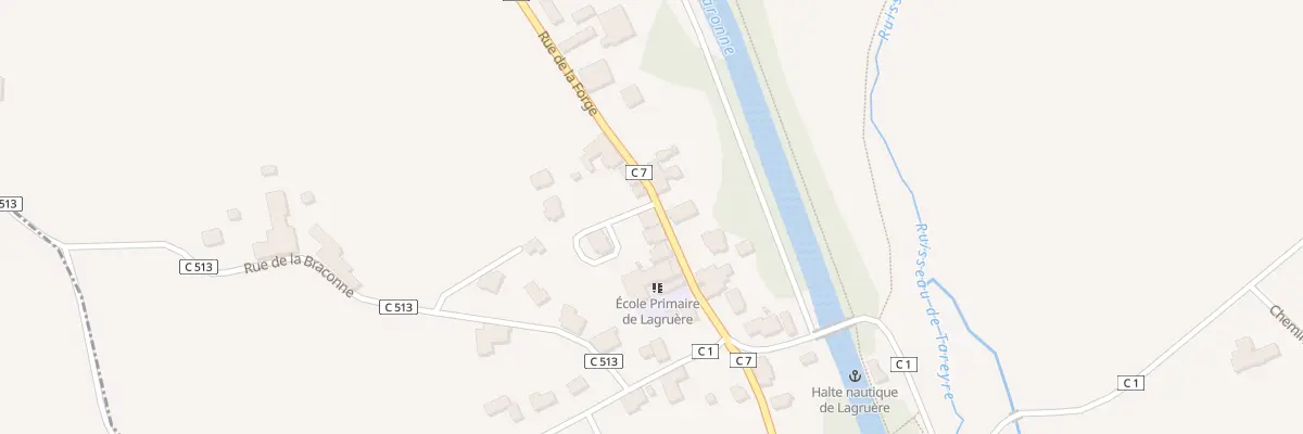 Plan du 69 Bout de la Côte à Lagruère