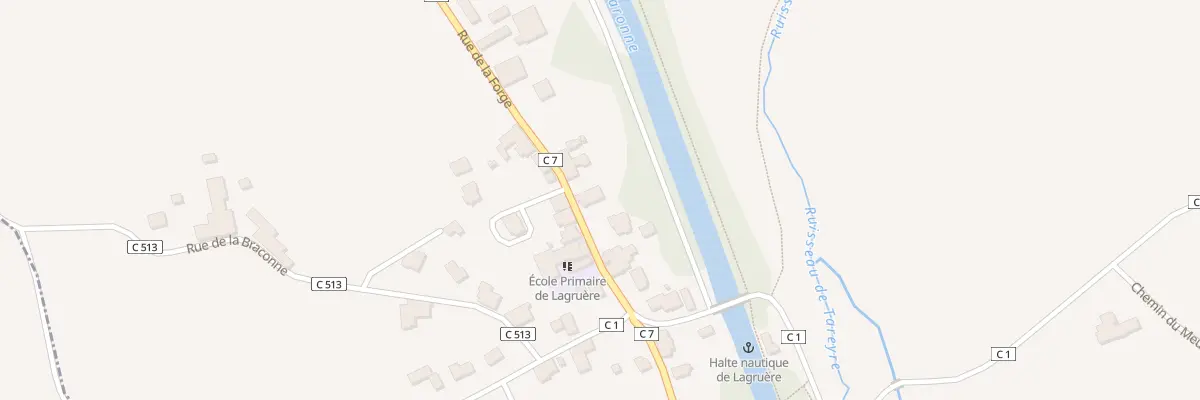 Plan du 68 Bout de la Côte à Lagruère