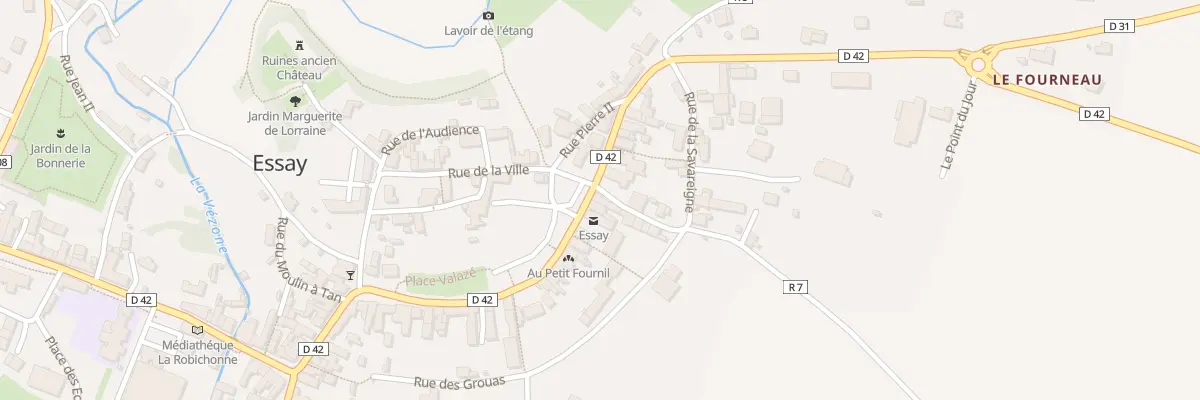 Plan de la Rue des Anciennes Halles à Essay
