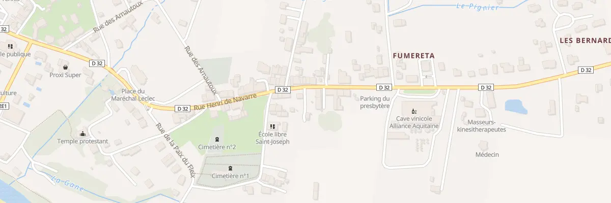 Plan du 652 Rue Henri de Navarre au Fleix
