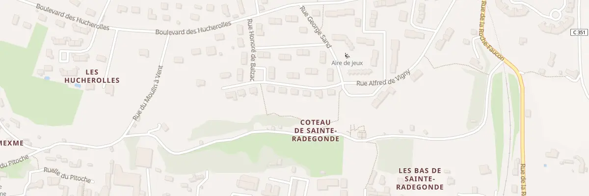 Plan du 14 Rue Alfred de Vigny à Chinon