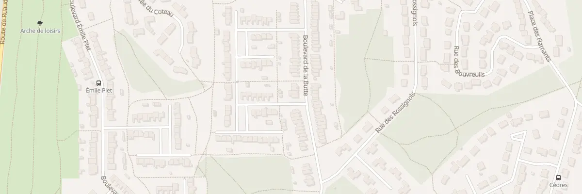 Plan du 68 Bd de la Butte à Mulsanne
