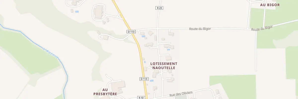 Plan de la Rue Naoutelle à Courrensan