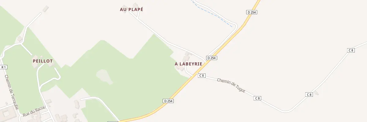 Plan du 5016 A Labeyrie à Lauraët