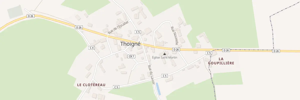 Plan du 9 Rue Saint Martin à Thoigné