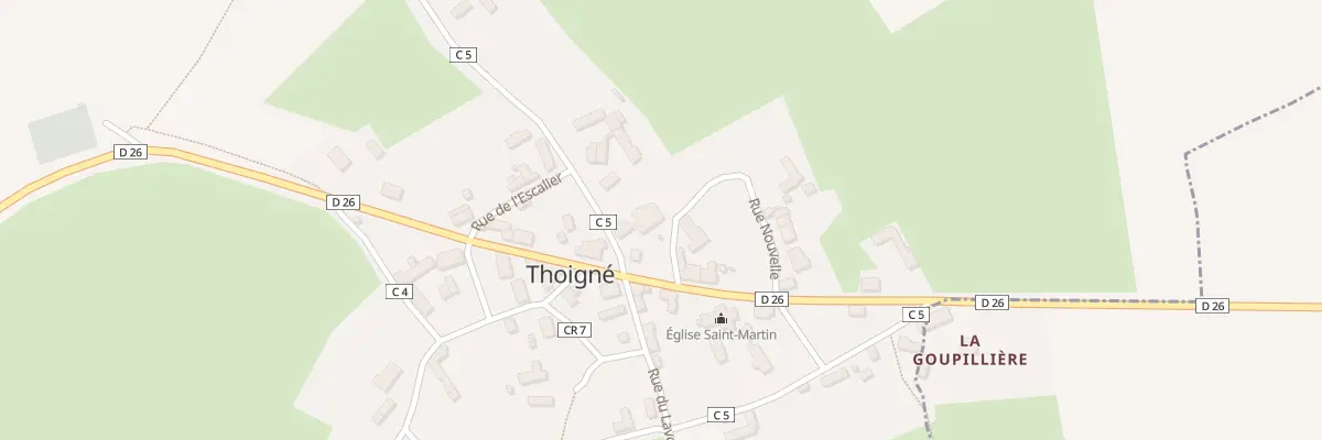 Plan du 4 Rue des Tisserands à Thoigné