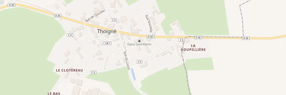 Plan du 7 Rue Saint Martin à Thoigné