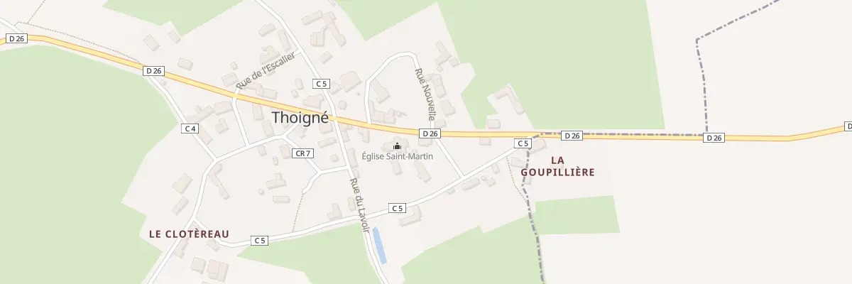 Plan du 5 Rue Saint Martin à Thoigné