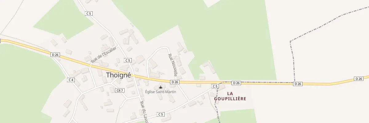 Plan du 4 Rue Nouvelle à Thoigné