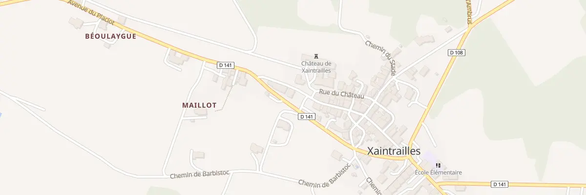 Plan du 31 Rue du Centre à Xaintrailles