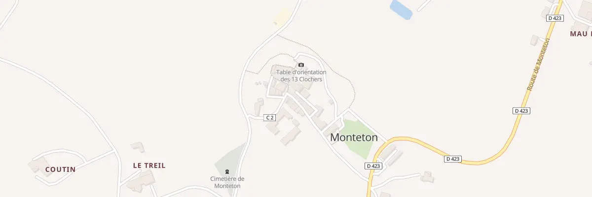 Plan du 69 Au Bourg à Monteton