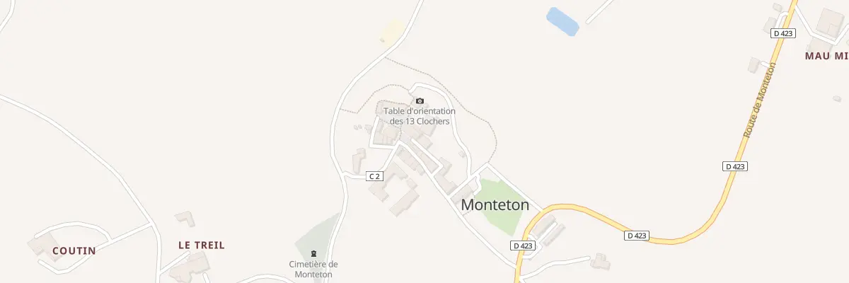Plan du 68 Au Bourg à Monteton