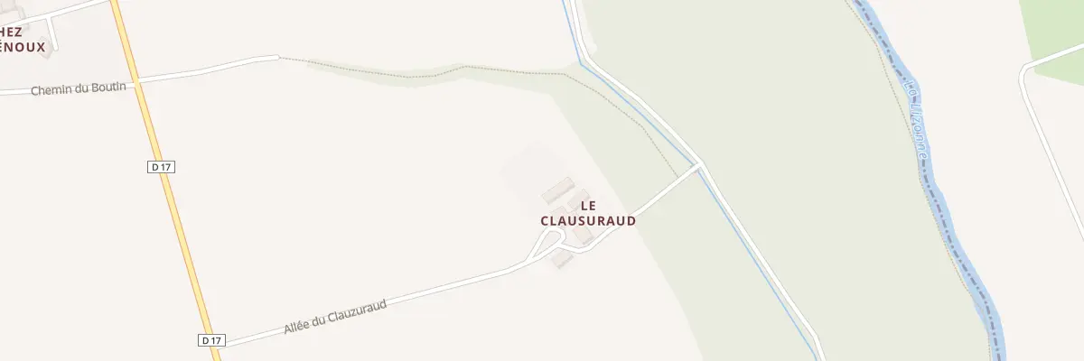 Plan du 325 All du Clauzuraud à Palluaud