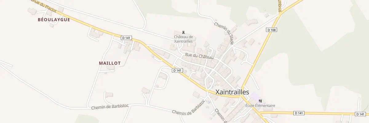 Plan du 24 Rue du Centre à Xaintrailles