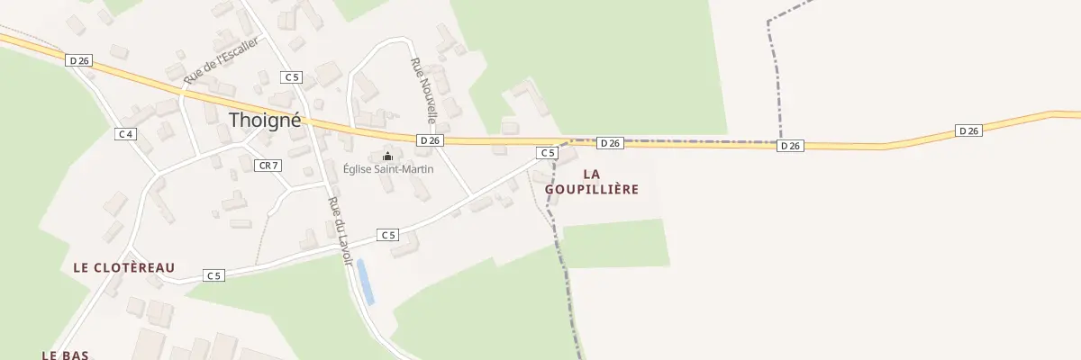 Plan du 1 Rue du Presbytere à Courgains