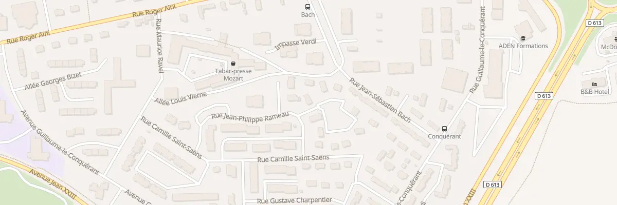 Plan du 9 Rue Jean-Philippe Rameau à Lisieux