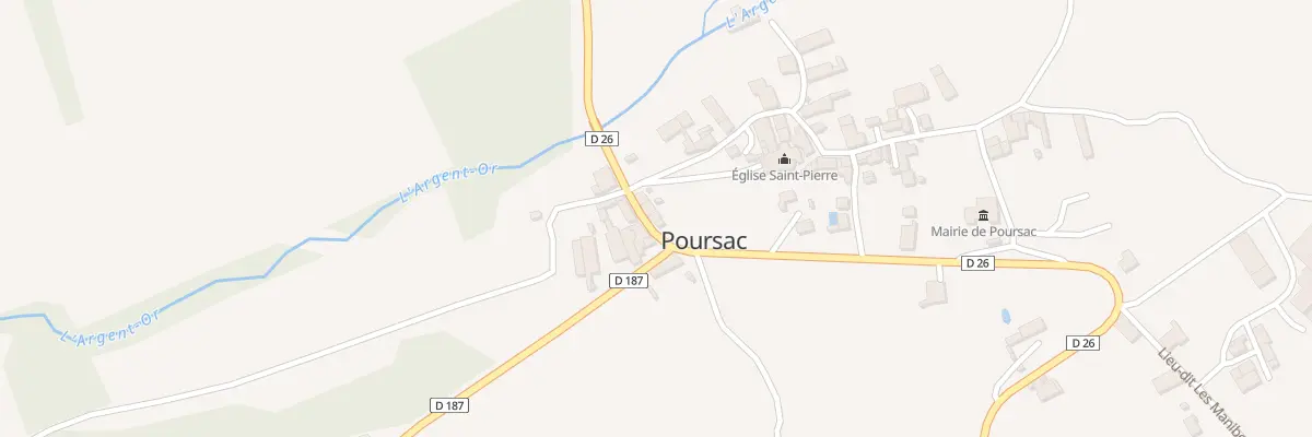 Plan du 5 Rte de la Rochefoucauld à Poursac