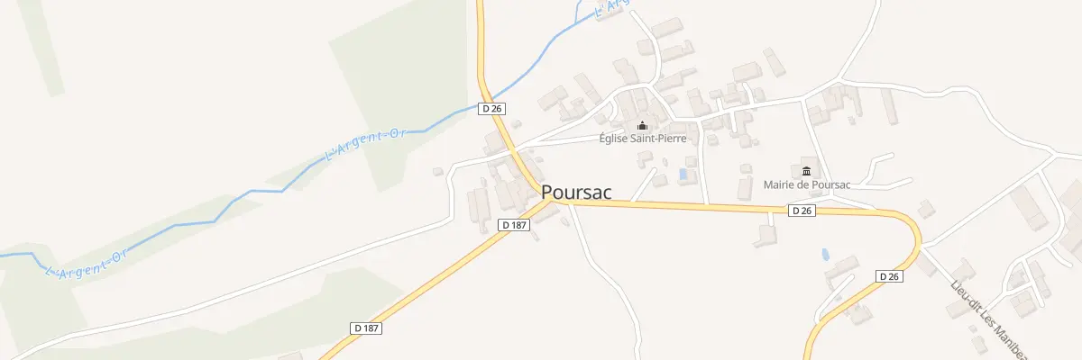 Plan du 7 Rte de la Rochefoucauld à Poursac