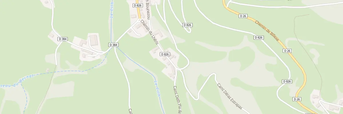Plan du 51 Che du Lheris à Asque
