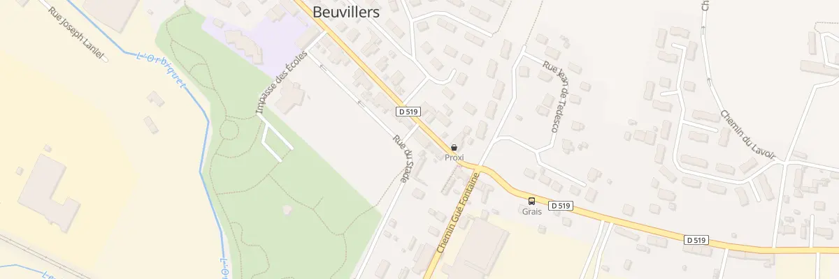 Plan du 92 Rte d’Orbec à Beuvillers