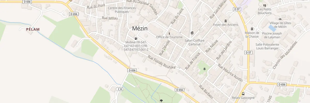 Plan du 7 Pl du Club à Mézin