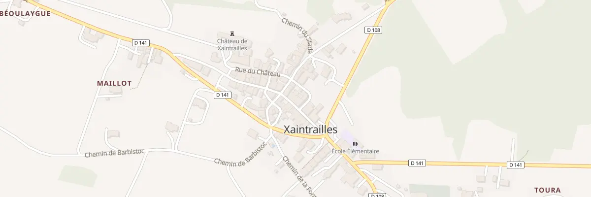 Plan du 7 Rue du Couvent à Xaintrailles