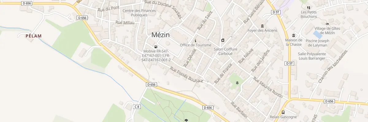 Plan du 5B Pl du Club à Mézin