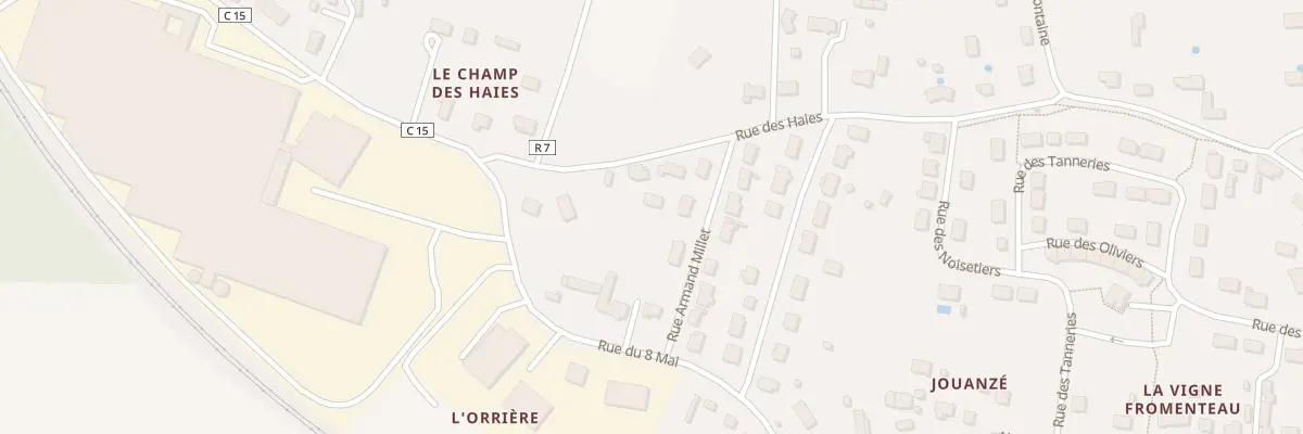 Plan du 15T Lot Armand Millet à Aubigné-Racan
