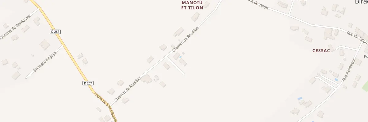 Plan du 3 Rouillan à Birac-sur-Trec