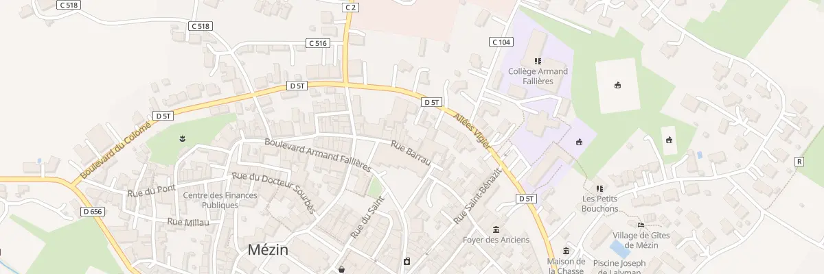 Plan du 3 Rue Barreau à Mézin