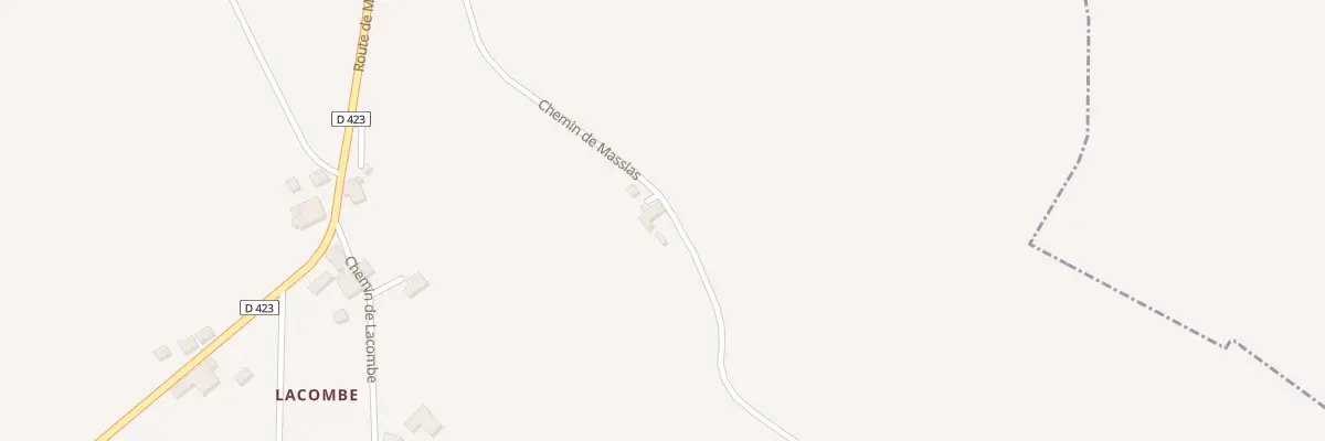 Plan du 406 Che de Massias à Monteton