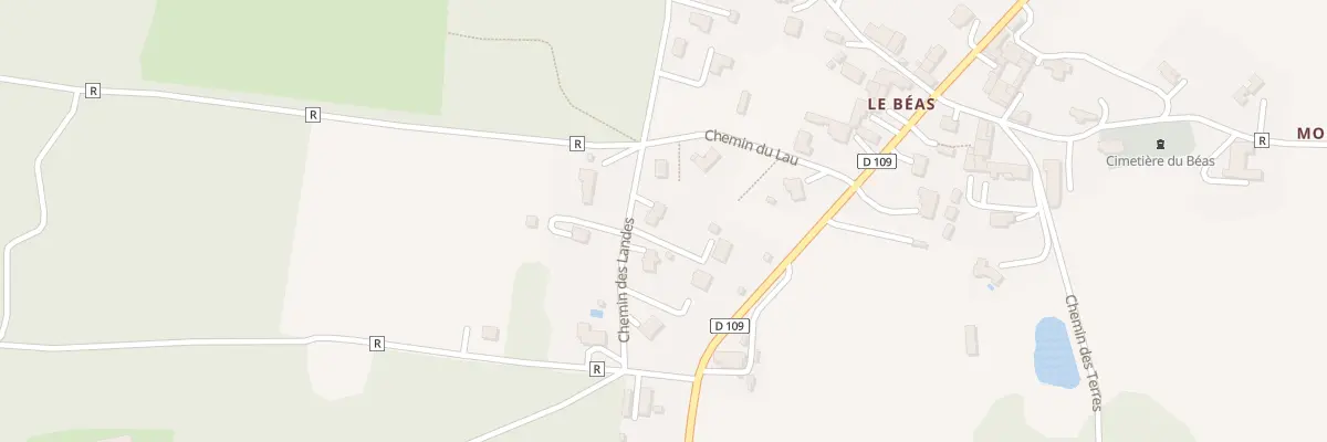 Plan du 9997 Le Beas à Barbaste