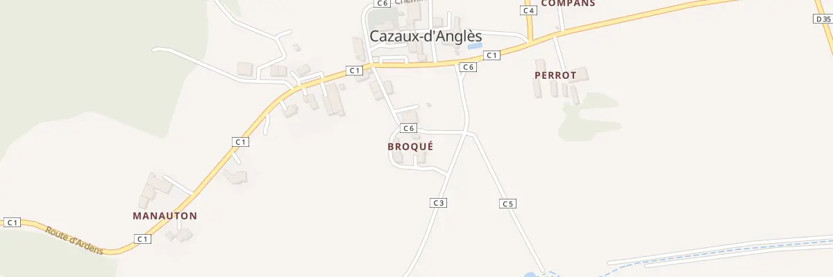 Plan de A Brocque à Cazaux-d’Anglès
