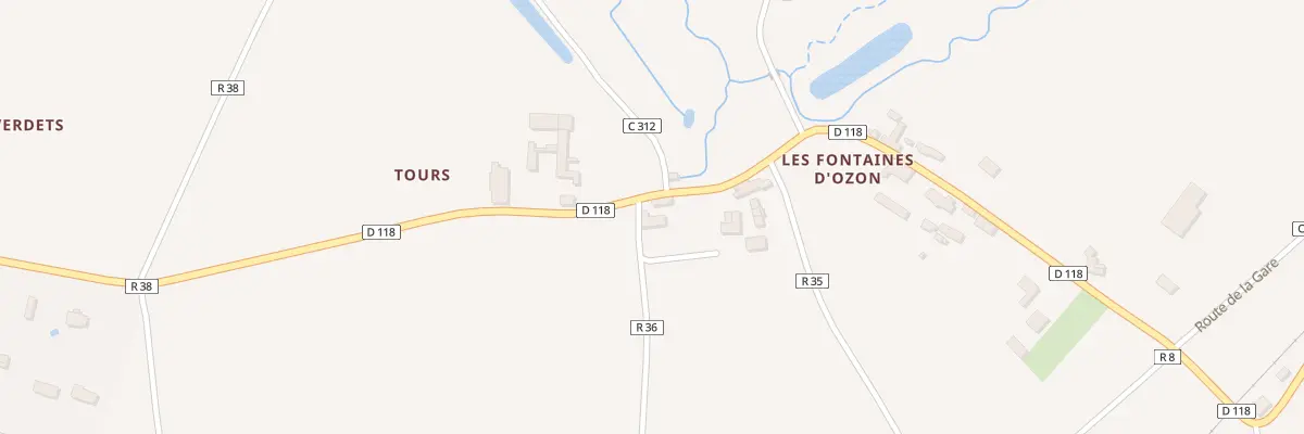Plan du 10 Rue des Fontaines d’Ozon à Huismes